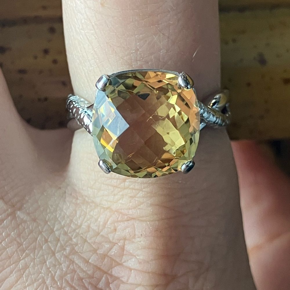 Brazilian Citrine Sterling Silver Ring Size 9